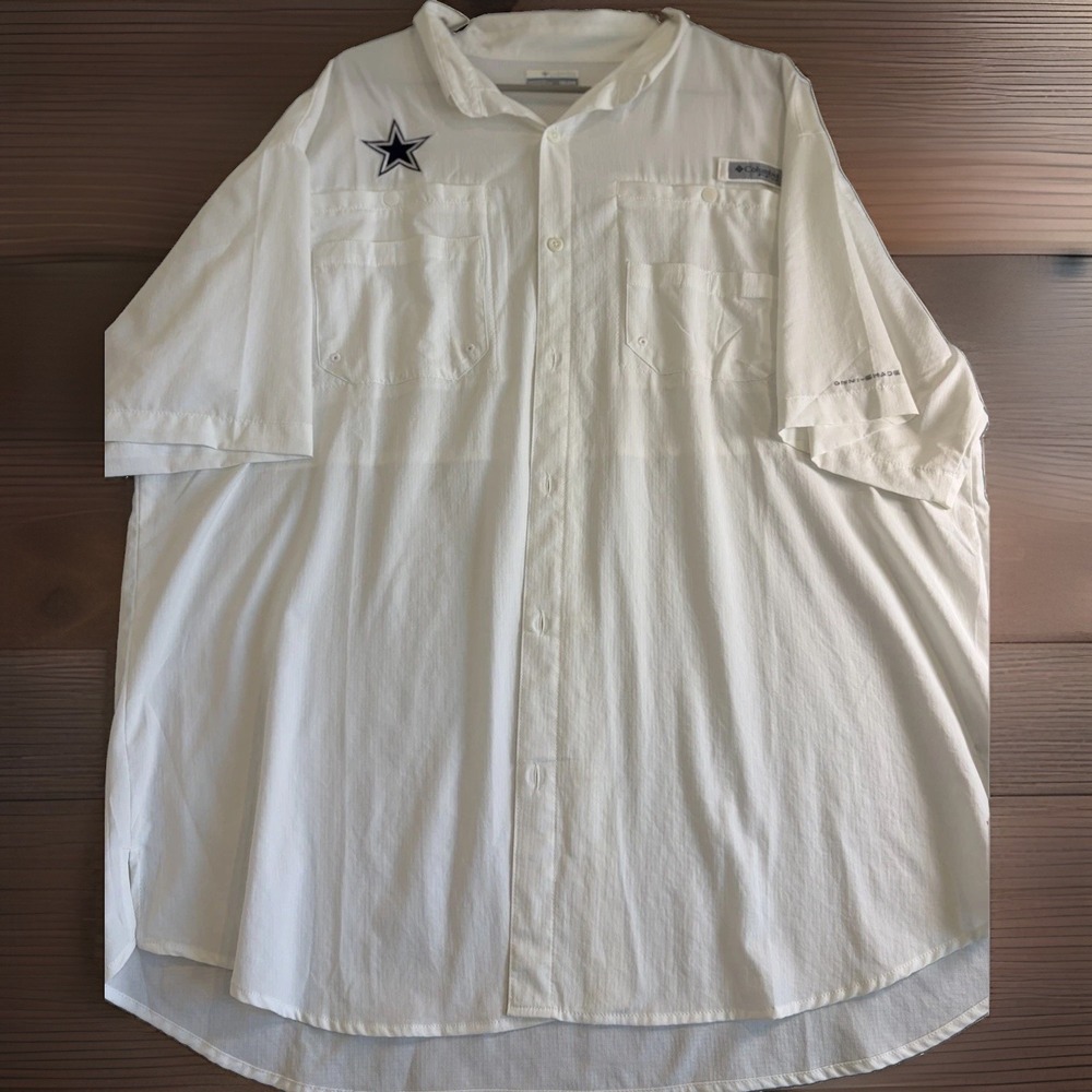 Dallas Cowboys Columbia Tamiami Omni-Shade Button-Down Shirt XXL